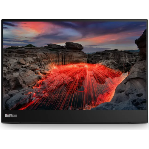 Monitor LED Portabil Lenovo ThinkVision M14t Gen 2, 14 inch Touch, 2240 x 1400 pixeli, 8 ms, Raven Black