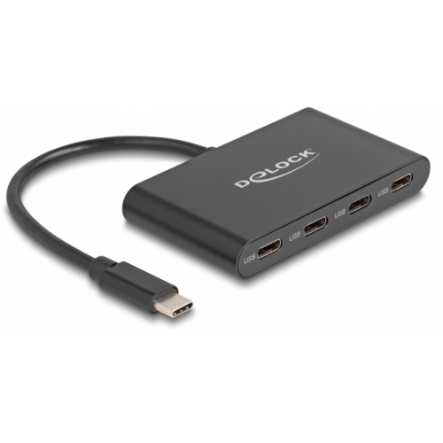 Hub USB Delock 64129, 4 x USB-C, Black