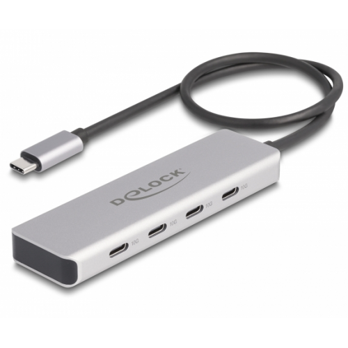 Hub USB Delock 64231, 4 x USB-C, Gray