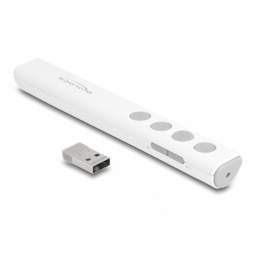 Presenter Laser Delock 64251, USB Wireless, White
