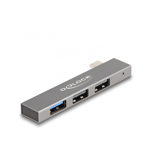 Hub USB Delock 64274, 3 x USB 3.2 gen 1, Gray