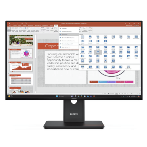 Monitor LED Lenovo ThinkVision T27-40, 27 inch, 1920x1080, 4 ms, Black