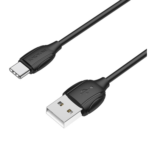 Cablu de date Borofone BX19, USB-C male - USB-C male, 1 m, Black