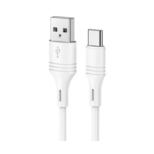 Cablu de date Borofone BX43, USB-A male - USB-C, 1 m, White