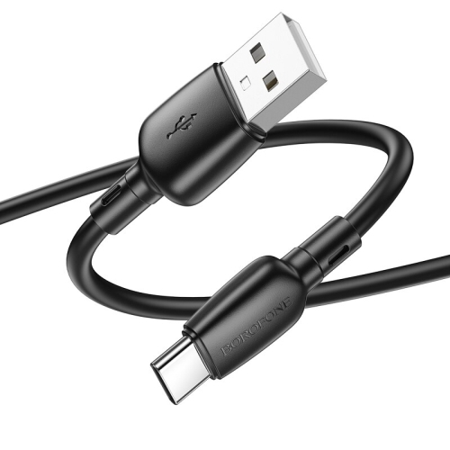 Cablu de date Borofone BX93, USB-A male - USB-C male, 1 m, Black