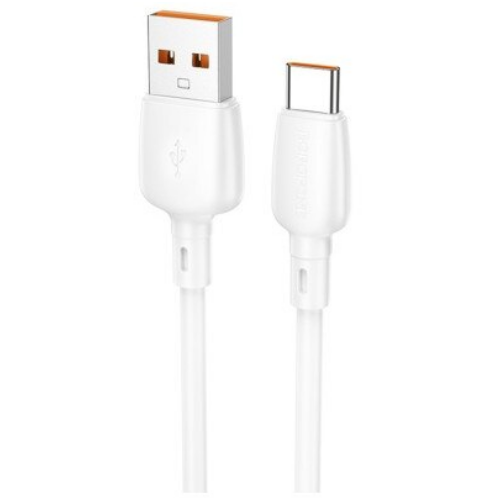Cablu de date Borofone BX93, USB-A male - USB-C male, 1 m, White