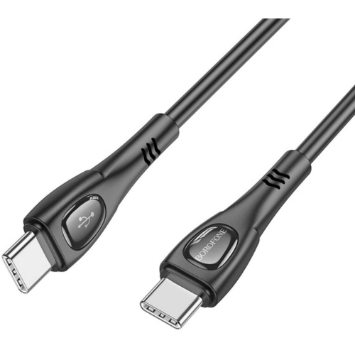 Cablu de date Borofone BX98, USB-C male - USB-C male, 1 m, Black