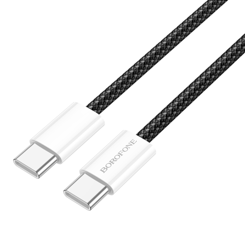 Cablu de date Borofone BX103, USB-C - USB-C, 1 m, Black