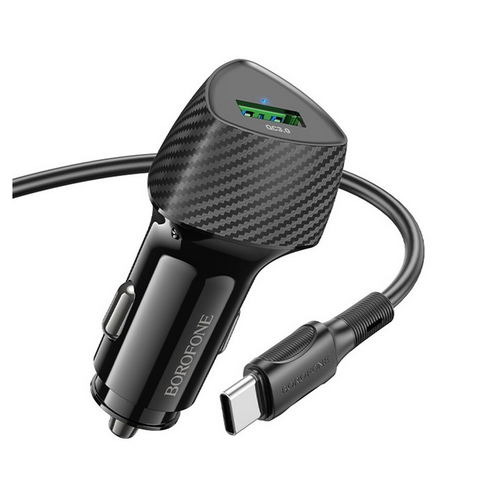Incarcator auto Borofone BZ31, 1 x USB-A, 18 W, Black