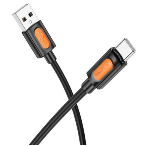 Cablu de date Borofone BX114, USB-A male - USB-C male, 1 m, Black