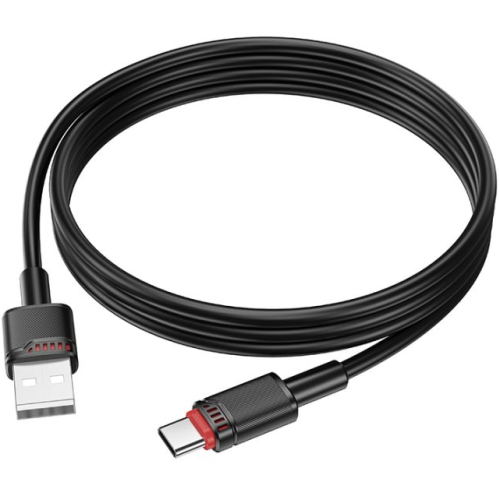 Cablu de date Borofone BX110, USB-A male - USB-C male, 1 m, White