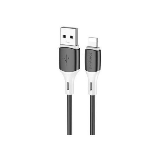 Cablu de date Borofone BX79, USB-A male - Lightning male, 1 m, Black