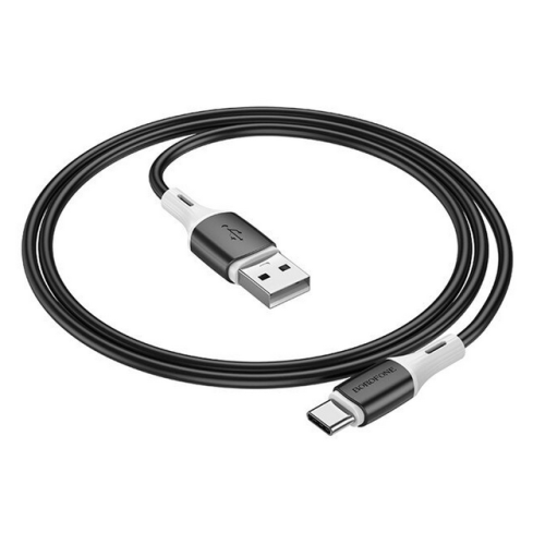 Cablu de date Borofone BX79, USB-A male - USB-C male, 1 m, Black