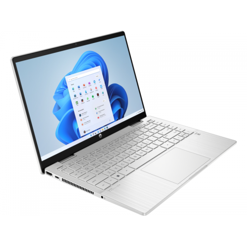 Laptop 2-in-1 HP Pavilion x360 14-ek0006nn, Intel Core i5-1235U, 14inch Touch, RAM 16GB, SSD 512GB, Intel Iris Xe Graphics, Windows 11, Natural Silver