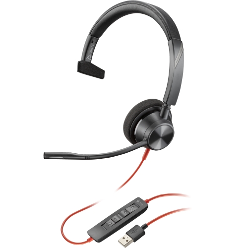 Casca cu microfon Poly by HP Blackwire 3310, USB-A, Black
