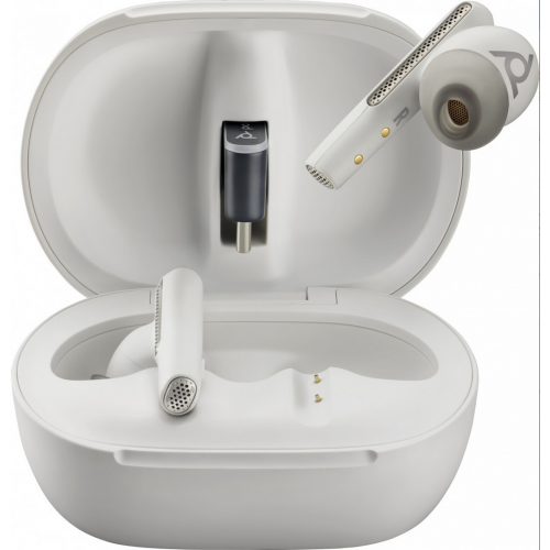 Handsfree Poly by HP Voyager Free 60+, USB-C Bluetooth, White Sand
