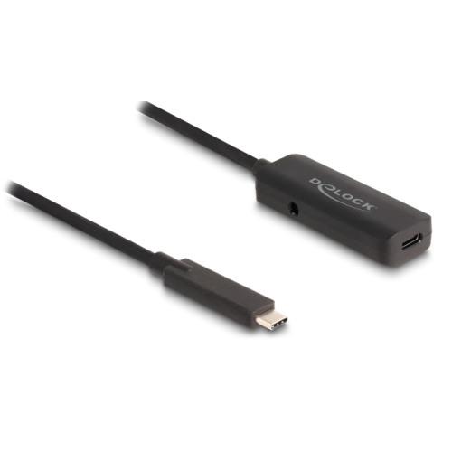 Cablu Delock 80027, USB-C female - USB-C male, 3m, Black