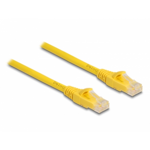 Patch Cord Delock 80101, U/UTP, Cat6a, 1m, Yellow