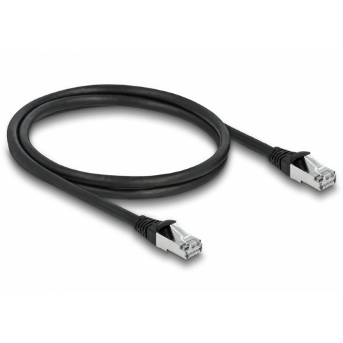 Patch Cord Delock 80134, S/FTP, Cat6a, 1m, Black