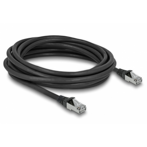 Patch Cord Delock 80137, S/FTP, Cat6a, 5m, Black