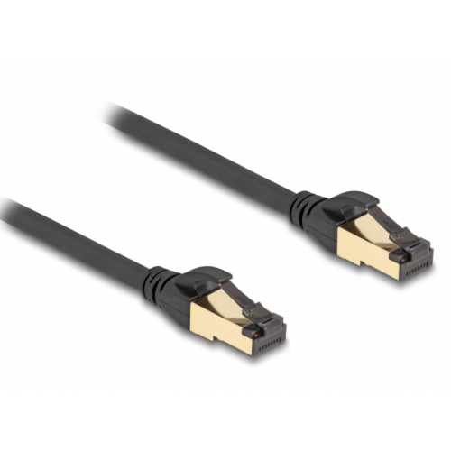 Patch Cord Delock 80248, S/FTP, Cat.6A, 1m, Black