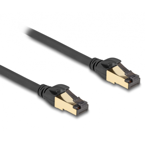 Patch Cord Delock 80249, S/FTP, Cat6a, 2m, Black
