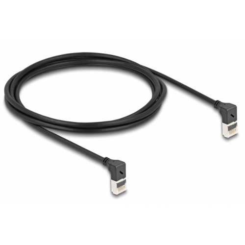 Patch Cord Delock 80282, S/FTP, Cat.6A, 2m, Black