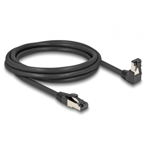 Patch Cord Delock 80446, S/FTP, Cat.8.1, 2m, Black