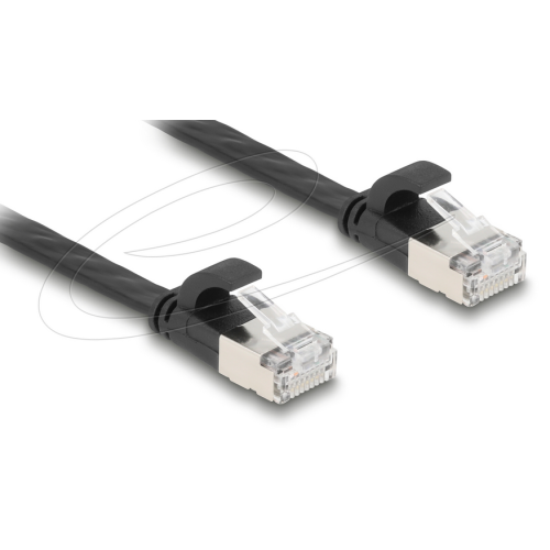 Patch Cord Delock 81161, Cat.6, S/FTP, 3 m, Black