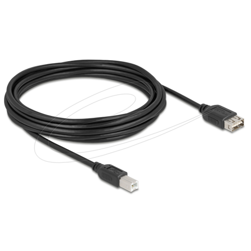 Cablu Delock 81530, USB-B male - USB-A female, 1 m, Black