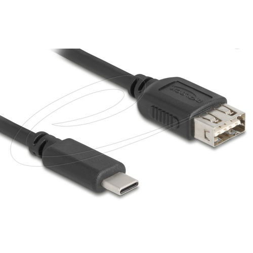 Cablu Delock 81539, USB-C male - USB-A female, 5 m, Black