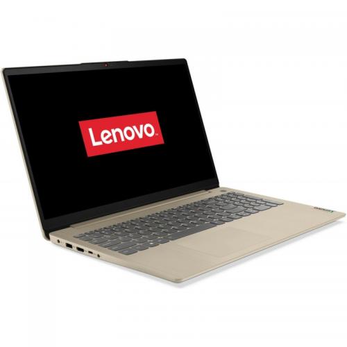 Laptop Lenovo IdeaPad 3 15ITL6, Intel Core i3-1115G4, 15.6inch, RAM 4GB, SSD 256GB, Intel UHD Graphics, No OS, Sand