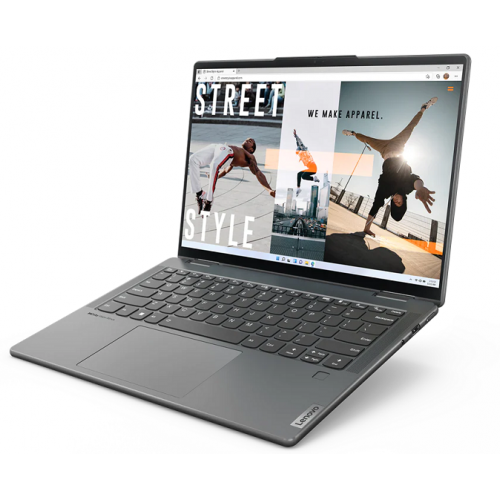 Laptop 2-in-1 Lenovo Yoga 7 14IAL7, Intel Core i5-1240P, 14inch Touch, RAM 16GB, SSD 512GB, Intel Iris Xe Graphics, Windows 11, Storm Grey