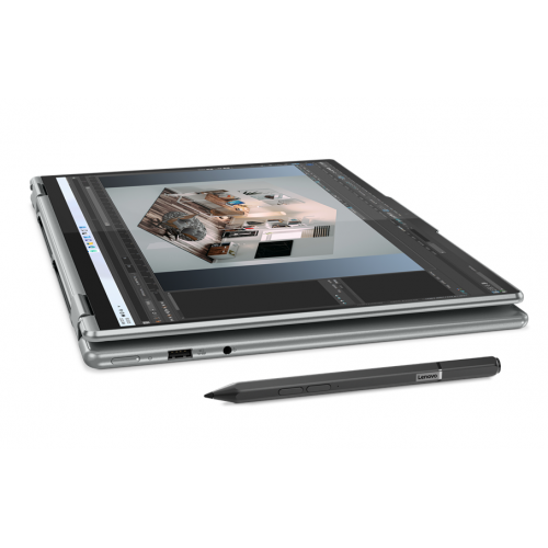 Laptop 2-in-1 Lenovo Yoga 7 16IAH7, Intel Core i5-12500H, 16inch Touch, RAM 16GB, SSD 512GB, Intel Arc A370M 4GB, Windows 11, Arctic Grey