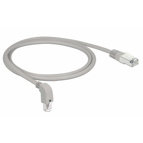 Patch Cord Delock 85874, S/FTP, Cat.6A, 1m, Gray