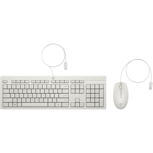 Kit HP 225 - Tastatura, USB, White + Mouse Optic, USB, White