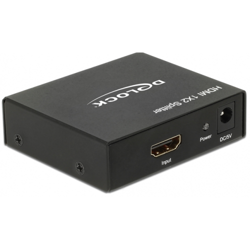 Splitter KVM Delock 87701, HDMI - 2x HDMI, Black