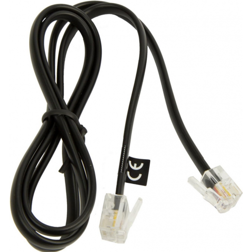 Cablu Jabra 8800-00-101, RJ9 male - RJ6 male, Black