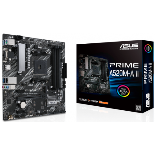 Placa de baza ASUS PRIME A520M-A II, AMD A520, socket AM4, mATX