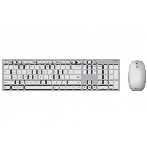 Kit Tastatura + Mouse Asus W5000, Wireless, alb