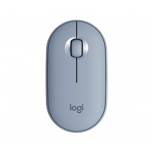 Mouse Optic Logitech Pebble M350, Bluetooth/USB Wireless, Blue-Grey