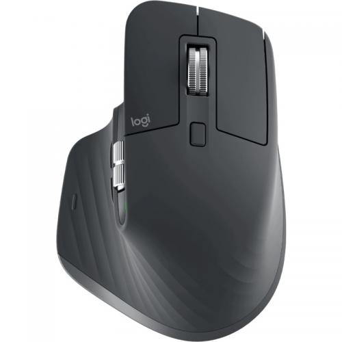 Mouse Logitech MX Master 3S, Wireless/Bluetooth fara fir, rezolutie 8000 DPI, optic, butoane/rotite 7, graphite/negru