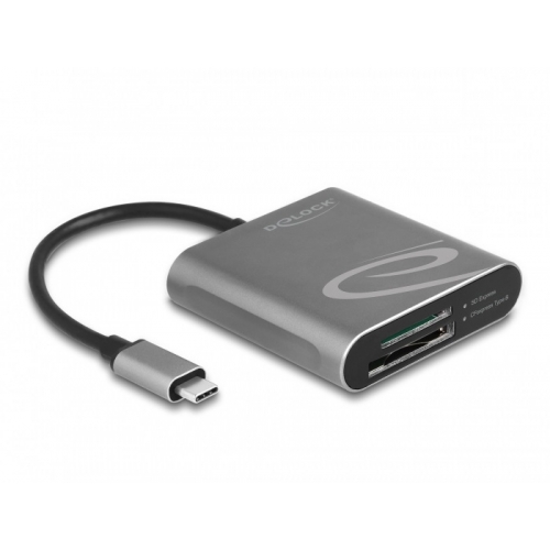 Card Reader Delock 91000, USB-C, Black-Silver