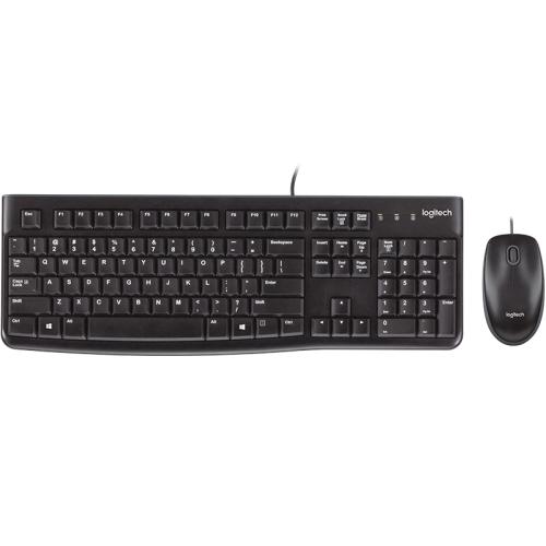 Kit Logitech MK120 - Tastatura, USB, Layout Dutch, Black + Mouse Optic, USB, Black