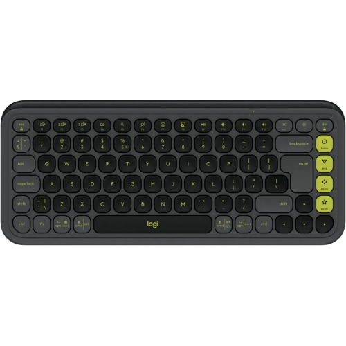 Tastatura Logitech POP Icon Keys, Bluetooth/USB Wireless, Layout US, Graphite-Green