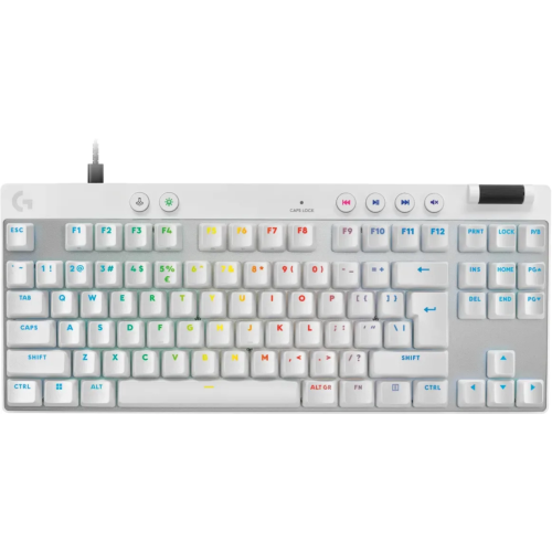 Tastatura Logitech PRO X TKL Rapid, USB-A, Layout US, White