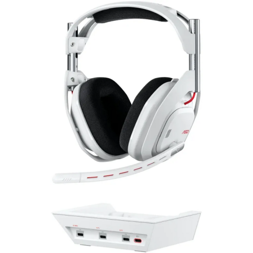 Casti cu microfon Logitech G Astro A50 (Gen 5), Bluetooth, White + Base station