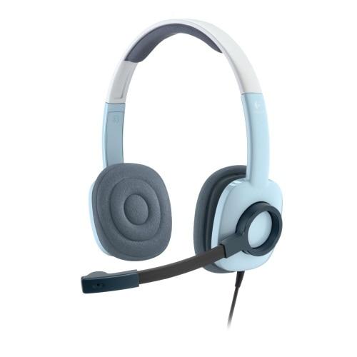 Casti cu microfon Logitech H250, 3.5mm jack, Blue