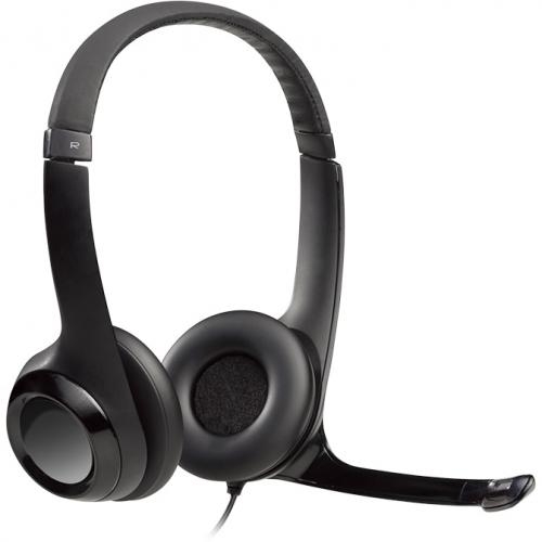 LOGITECH H390 Corded Headset - BLACK - USB