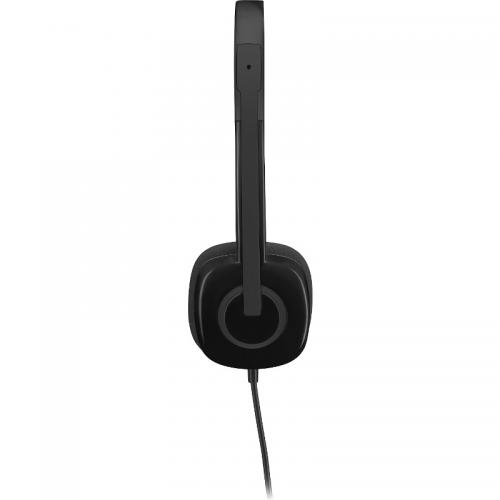 Casti cu microfon Logitech H151, 3.5mm jack, Black